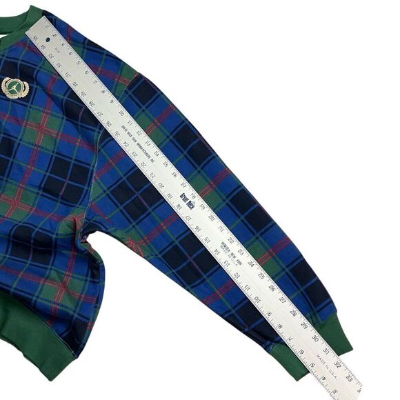 Nike Air Jordan Sweatshirt WMNS 2X Green Brooklynn Fleece‎ Plaid Holiday Festive - Picture 8 of 11